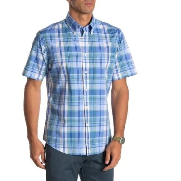 NWT Brooks Brothers Plaid Short Sleeve Regular Fit Shirt - Picture 3 of 9